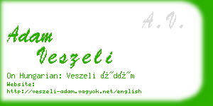 adam veszeli business card